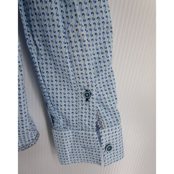 Robert Graham Shirt Medium Button Down Preppy Printed Modern Collared - Picture 3 of 13
